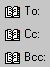 Use the Bcc field to enter names of many recipients.